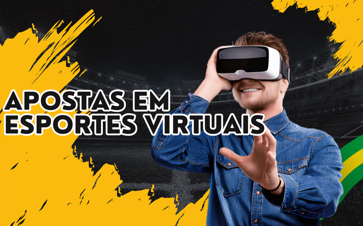 Tela de apostas em esportes virtuais mostrando futebol, corrida de cavalos e basquete simulados por computador